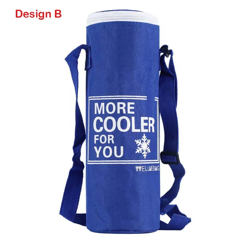 Blue Design B Большая сумка-холодильник из ткани Оксфорд для бутылки водонепроницаемый тепловой банки сумка для женщин дети Ланч-бокс сохраняя свежесть Изолированная бутылка сумка - Цвет: Blue Design B
