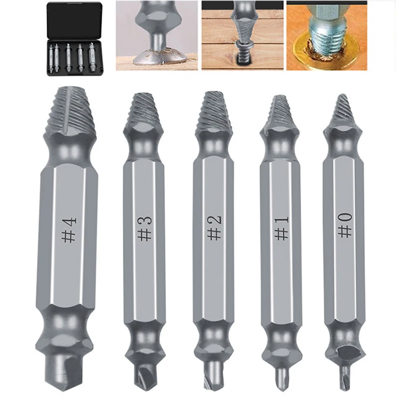 NEWONE Drill Out Damaged Screw Extractor Out Remover Handymen Broken Bolt Stud Removal Tool Kit in case