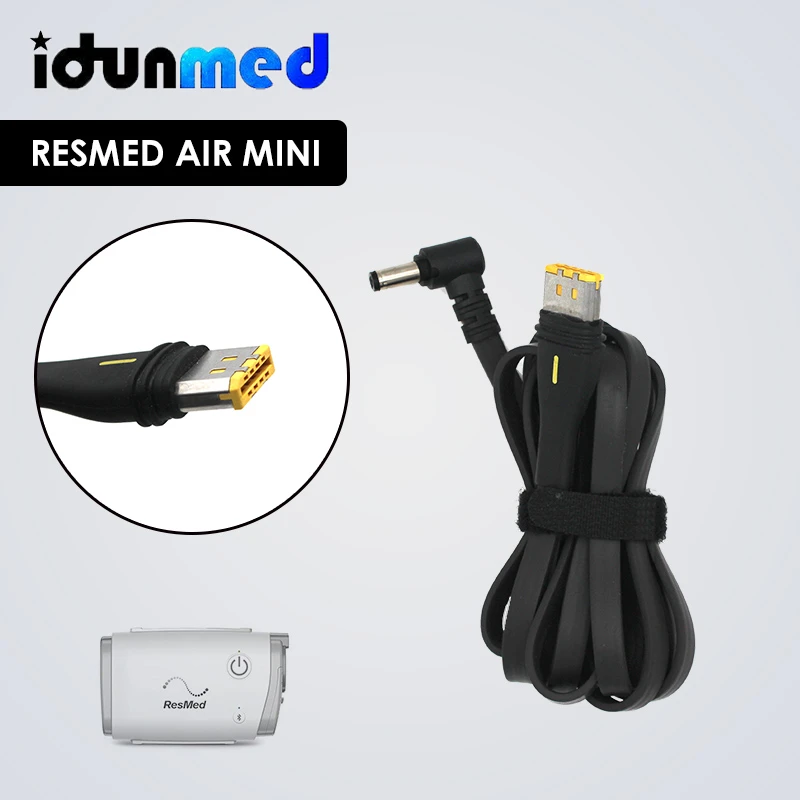 CPAP Power Cord Cable DC5521 Plug Supplies For ResMed AirMini Machine Travelling on Airplane