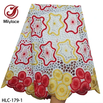 

African Lace Fabric Swiss Voile Laces Fabrics High Quality Cotton Lace Fabric for Women Dress HLC-179