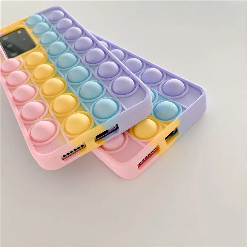Relive Stress Case For Huawei P30 P40 Mate 30 40 Pro Nova 5T Pop Toys Push Bubble Cover For Honor 8X 9X 20 Pro 10 Lite 10i Case