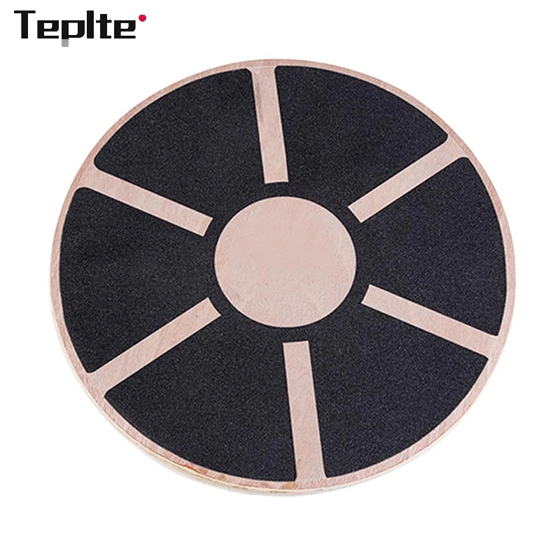 

Non-slip Yoga Balance Board Wooden Training Gym Recovery With Base Plate Coordination Rehabilitation Training Fitness Equipment