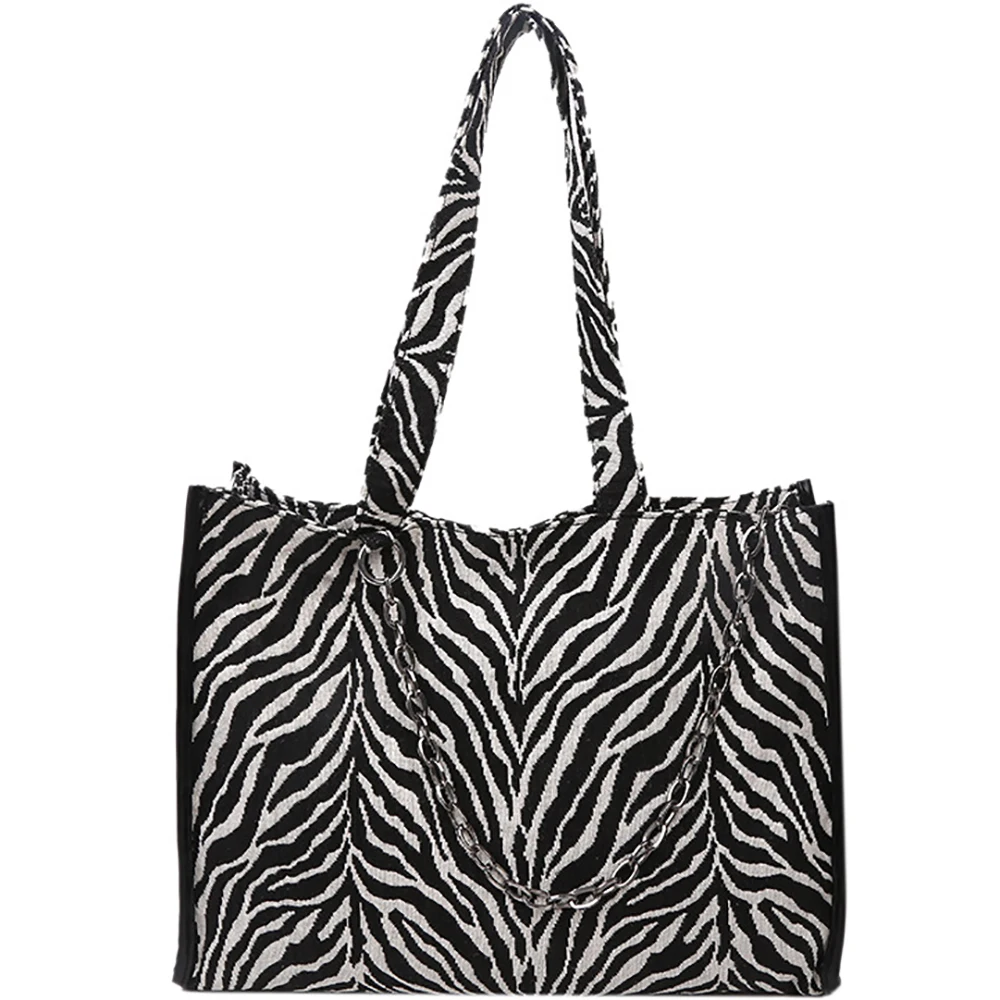 Women Casual Leopard Tote Bag Female Luxury Chain Shoulder Bags Large Capacity Canvas Handbags For Ladies Shopper Free Shipping