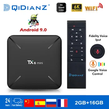 

Tanix TX6 mini Smart TV Box android 9.0 Allwinner H6 2G+16G 2.4GHz WiFi Support 4K H.265 TV Receiver Netflix Set-top Box TX6mini