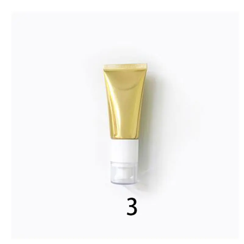 30ml Luxury Pump Bottle High Grade Cosmetic Soft Tube Golden Squeeze Sub-bottling Empty Storage Hose Acrylic Lid 50pcs/lot - Цвет: 3