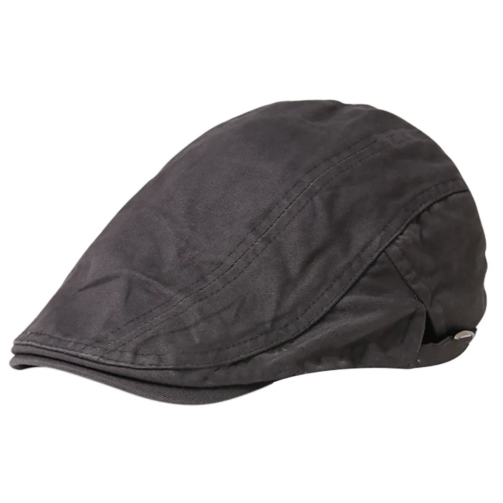

Adjustable Beret Caps Outdoor Sun Breathable Bone Brim Hats Womens Mens Herringbone Solid Flat Berets Cap Hat #L5