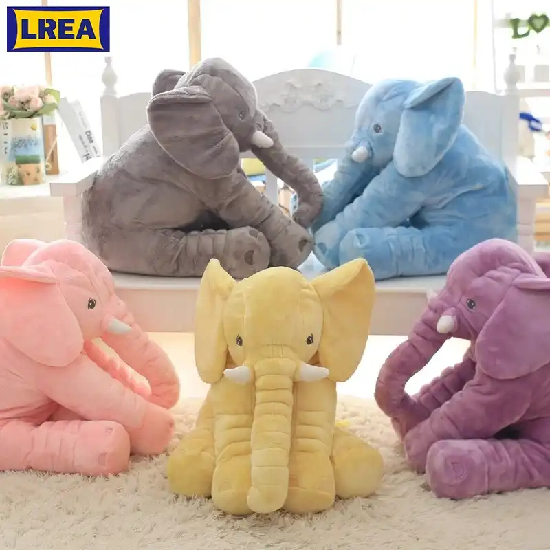 large plush elephant sleeping pillow
