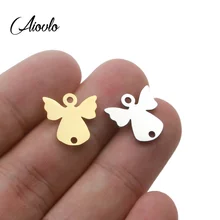 Aiovlo 5 шт./лот из нержавеющей стали золотой ангел Разъемы DIY браслет, великолепный браслет бижутерия ручной работы для ручной работы