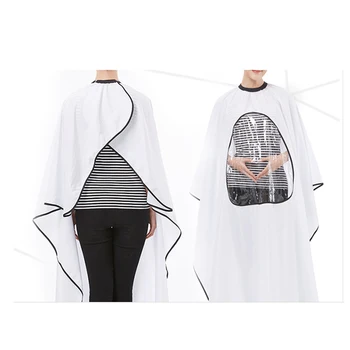 

146cm*120cm Salon Hair Barber Waterproof Cape Wrap Hairdressing Styling Cutting Gown Apron with Viewing Window Oval Clear Cover