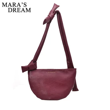

Mara's Dream 2019 New Solid Color Female Fashion Wild Shoulder Bag Large Capacity Messenger Bucket Bag