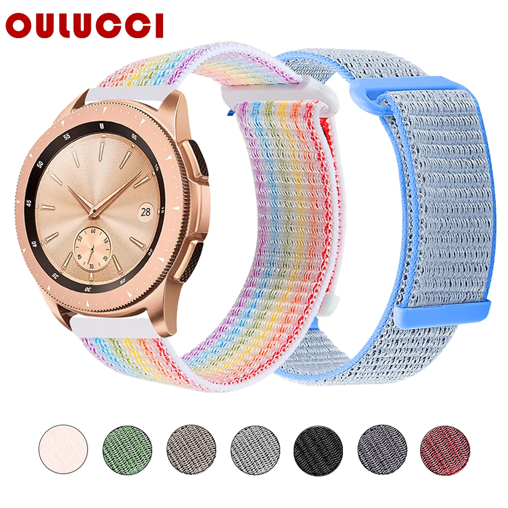 OULUCCI нейлон для samsung galaxy 46 мм/42 мм ремешок часов huami amazfit bip watch active 2 44 нейлоновый