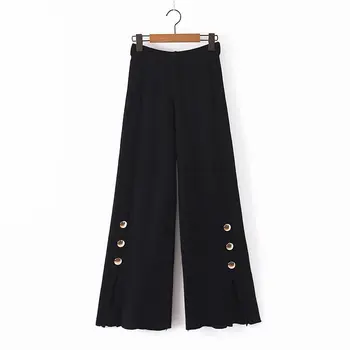 

Woah 2019 Xl48-2131 European and American fashion knitted button casual pants