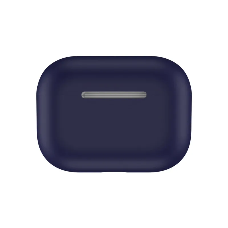 Ультратонкий Мягкий силиконовый чехол для Apple Airpods Pro, Модный милый однотонный чехол для наушников с Bluetooth для Air pods Pro Capa - Цвет: Midnight Blue