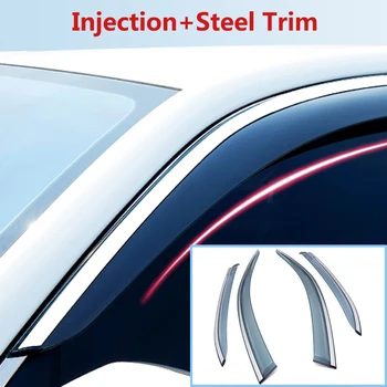 

Car Deflector For Toyota HIGHLANDER MK2 MK3 2007-2019 Window Door Visor,Injection+Steel,Weather Rain Sun Guard Car Accessories