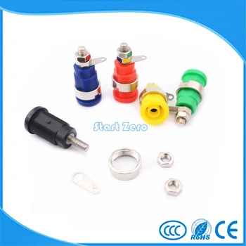 

10PCS Flame Retardant Materials 4mm Banana Plug Socket Large Current Test Power Panel Socket
