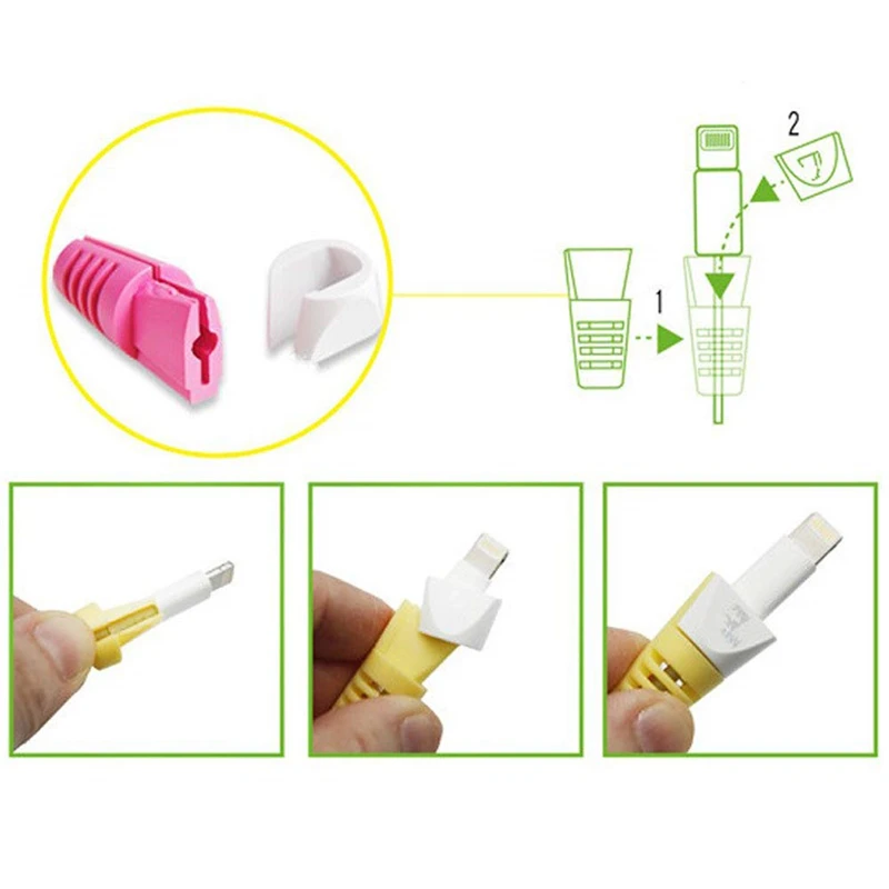 5 шт. Micro Usb кабель зарядное устройство Кабо протектор для IPhone XS Max XR X 10 8 6 6S 7 Plus IPad samsung Galaxy S9 S10 S8 кабель Microusb