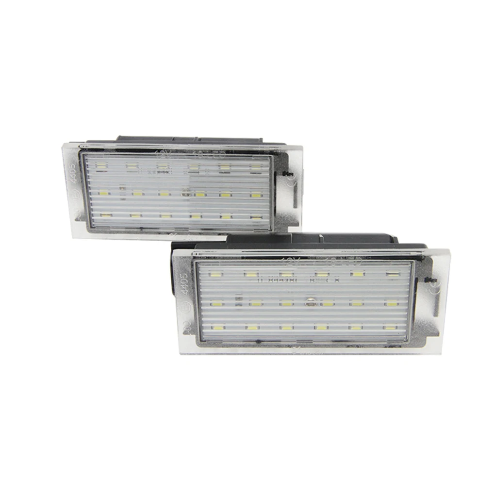 

1 Pair Car LED Number License Plate Light SMD 3528 Replacement for Renault Megane 2 Clio Laguna 2 Megane 3