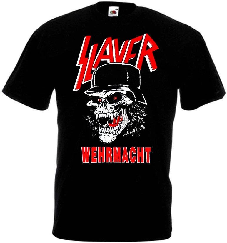 Slayer Slaytanic Wermacht v2 футболка черный мусор тяжелый металл все размеры S-3XL Новая летняя