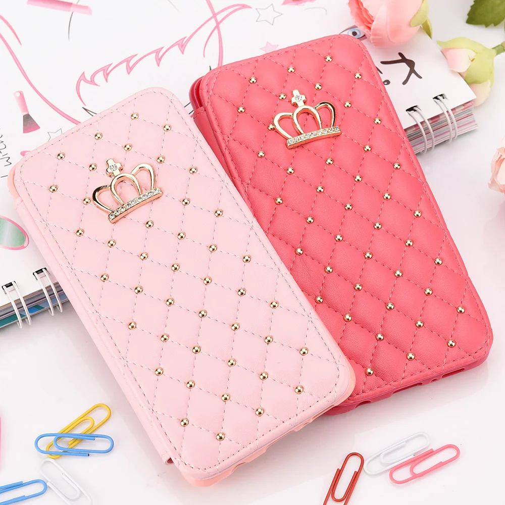Luxury Magnetic Crown Flip Wallet Card Holder Leather Phone Case for Samsung Galaxy S20 Ultra 5G S9 Plus S10 S8 S10e | Мобильные