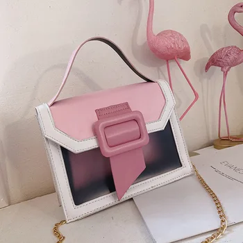 

2020 new Korean version of the wild one-shoulder messenger bag fashionable foreign style portable transparent jelly bag