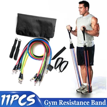 

11/12pcs Set Pull Rope Latex Fitness Exercises Resistance Bands Elastic Exercises Body Fitness Workout Strength Gym Equipment