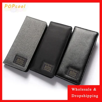 

Qiuyi new men's long nylon cloth wallet Waterproof Long wallet multi-card wallet personalized fashion