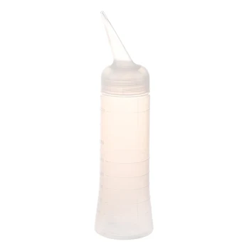 

260ml 9OZ Cylinder Shape Clear White Plastic Water Holder Squeeze Bottle