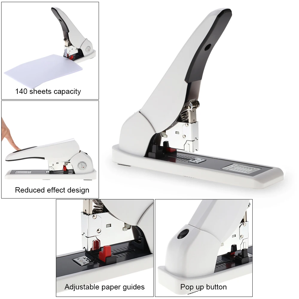 

Heavy Duty Stapler Reduced Effort Book Sewer Stapling Machine 140 Sheets Capacity For Office Home Accessories