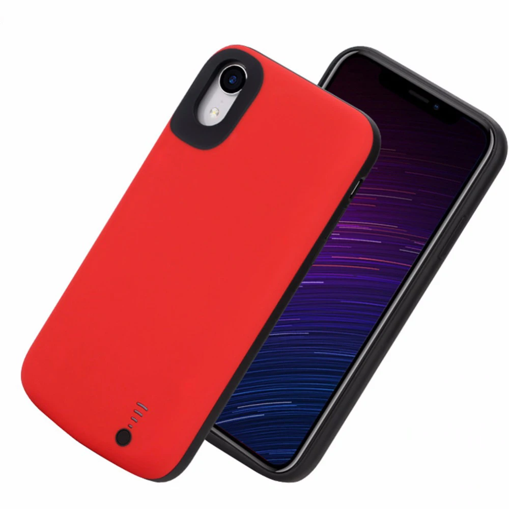 

6000mAh Liquid silicone shockproof Battery charger case For iPhone XR XS MAX 5000mAh Battery Case For iPhone X XS Power Bank