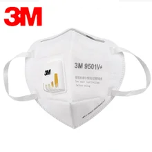 Masque facial respirateur 3M, Anti-brume, PM2.5, filtre à charbon actif, Valve à flux froid, masque de sécurité respirant