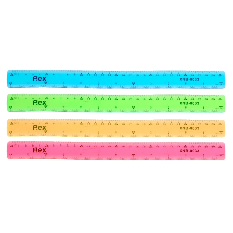 Ruler Set Soft 30cm Multicolour Flexible Creative Stationery Rule