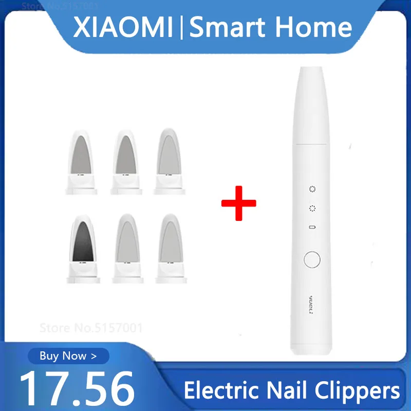 Xiaomi Yueli Electric Nail Clippers Pedicure Portable Trimmer Set Hygiene Kit Profession Cutter Tool For Baby Adults | Электроника
