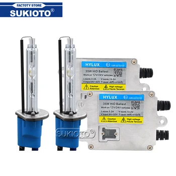 

SUKIOTO 35W 5500K Fast Bright Xenon Headlight Kit H1 H7 H11 9005 9006 9012 D2H HID Xenon Bulb AC 12V Hylux A2088 HID Ballast Kit