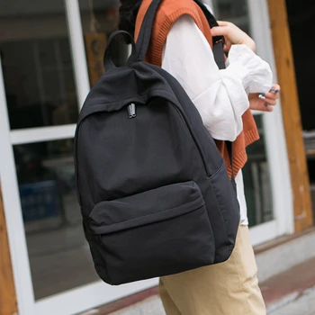 

HOCODO Women Backpack For Teenage Girl Waterproof Fashion School Bag Mochilas Female Solid Color Student Backpack Travel Bag SAC