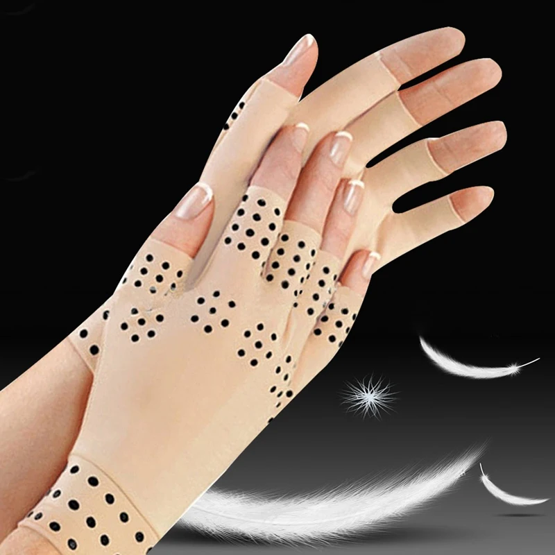 ABZB-Magnetic Anti Arthritis Health Compression Therapy Gloves Fingerless Gloves Health Gloves