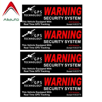 

Aliauto 4 X GPS Warning Security System Personality Car Sticker for Mini Cooper Countryman Clubman Hatch R50 51 55,10CM*4CM