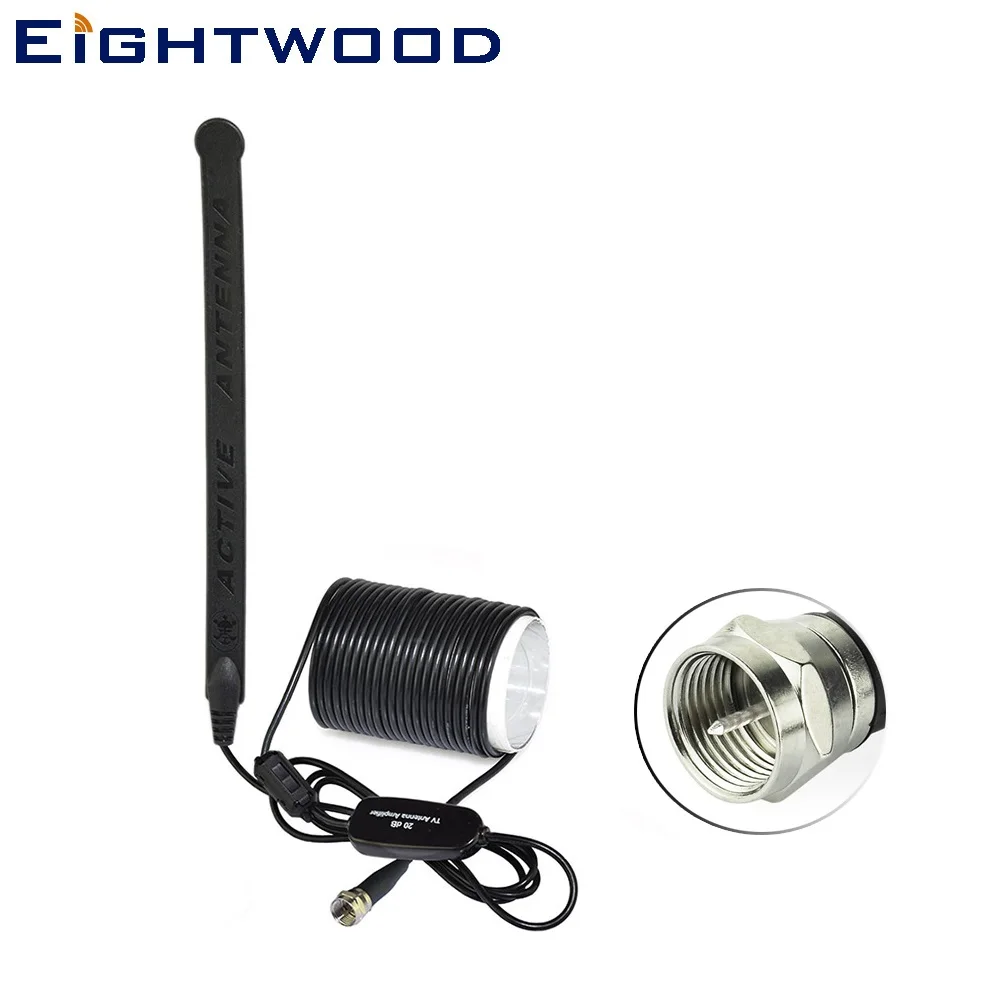 Eightwwood автомобильная антенна для цифрового ТВ DVB T T2 лобовое стекло активная 20dBi