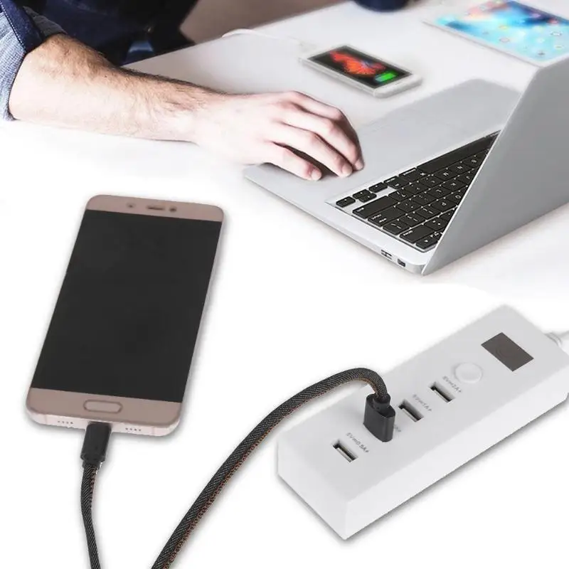 USB 4 порта многофункциональное зарядное устройство Быстрая зарядка 5V 2A удлинитель(ЕС