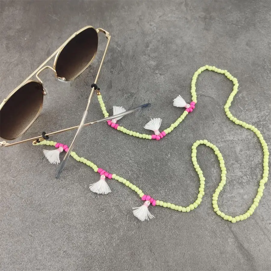 

Fashion Reading Glasses Chain for Women Sunglasses Tassel Cords Beaded Eyeglass Lanyard Hold Straps Eyewear Retainer