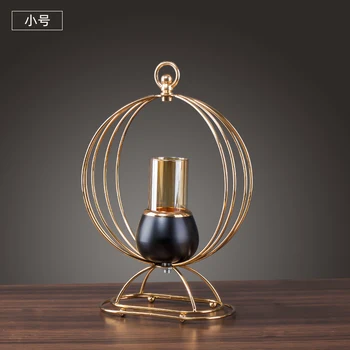 

Luxury Nordic Gold Candle Holder Brass Table Glamour Candle Holder Romantic Geometric Kandelaar Dining Table Centerpieces KK60ZT