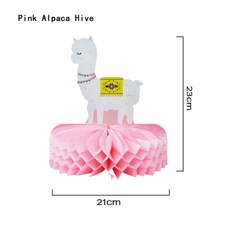 Лама Альпака Декор на день рождения посуда бумажные тарелки салфетки для стаканчиков Топпер для торта для детей Детские вечерние принадлежности - Цвет: 1pc Pink AlpacaHV