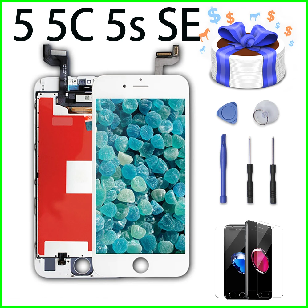 Белый и черный дисплей Замена для iPhone 5 5C 5S SE 6 7 lcd сенсорный дигитайзер сборка