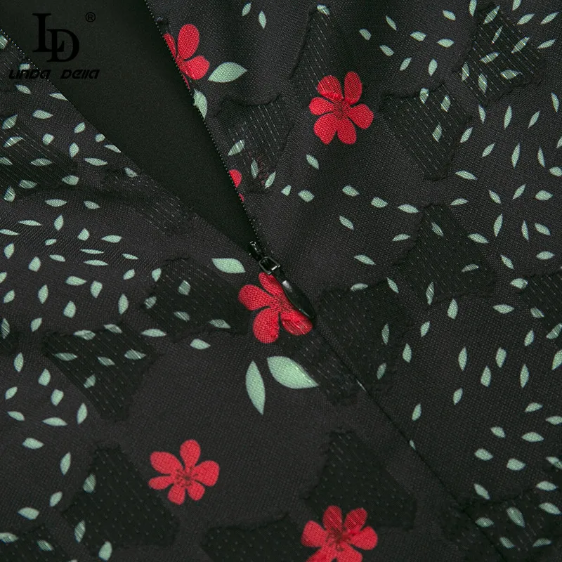 LD LINDA DELLA Fashion Runway Dress Women Autumn