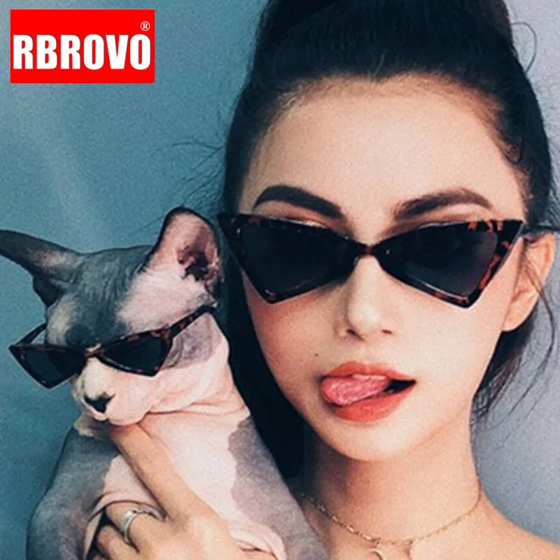 

RBROVO 2019 New Luxury Sunglasses Women Brand Designer Small Frame Plastic Sunglasses Classic Gafas De Sol De Los Hombres