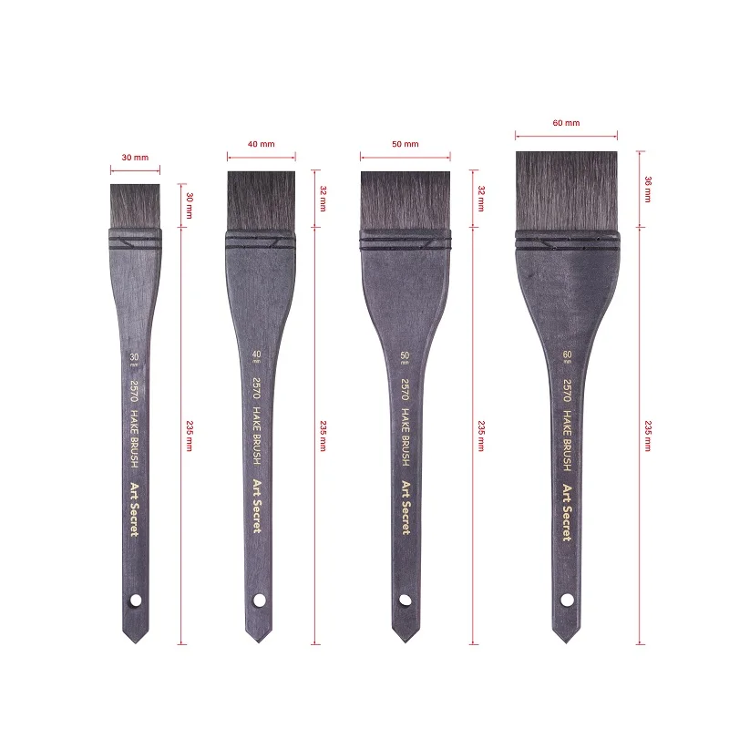 ArtSecret High Quality 2570 Hake Watercolour Brush Gouache Artist Painting Fine Goat Hair Blending for DIY Dyeing Basecoating 2