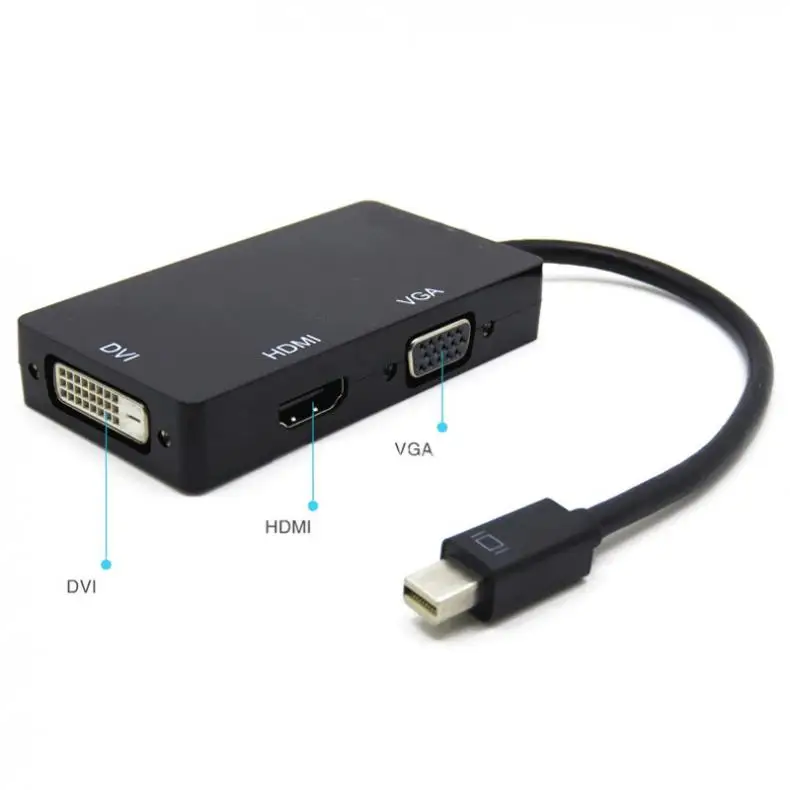 3 в 1 мини дисплей порт 1.1a DP Thunderbolt к DVI+ VGA+ HDMI адаптер подходит для MacBook Pro