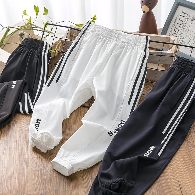 Boys Girls Sports Spring Summer Thin Pants Teens Sweats Toddler Children Casual Trousers For Kids Clothes 14 years Boys Pants