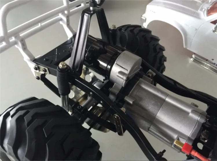 Carro para Toyato 2.4g 4wd 3ch Escovado Rali rc Metal 4x 4 Pickup Truck Rock Crawler Rtr Brinquedo Preto Branco Presentes Meninos hg P407 1 - 10 9 High Quality Brinquedos e hobbies