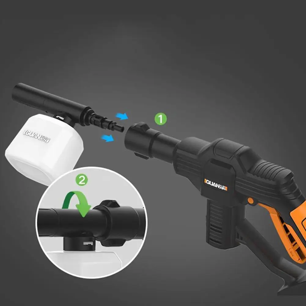 Tanie Myjnia samochodowa pistolet na wodę przenośny akumulator litowo jonowy bezprzewodowy pistolet natryskowy akumulator myjka do samochodu ręczny sprzęt do czyszczenia