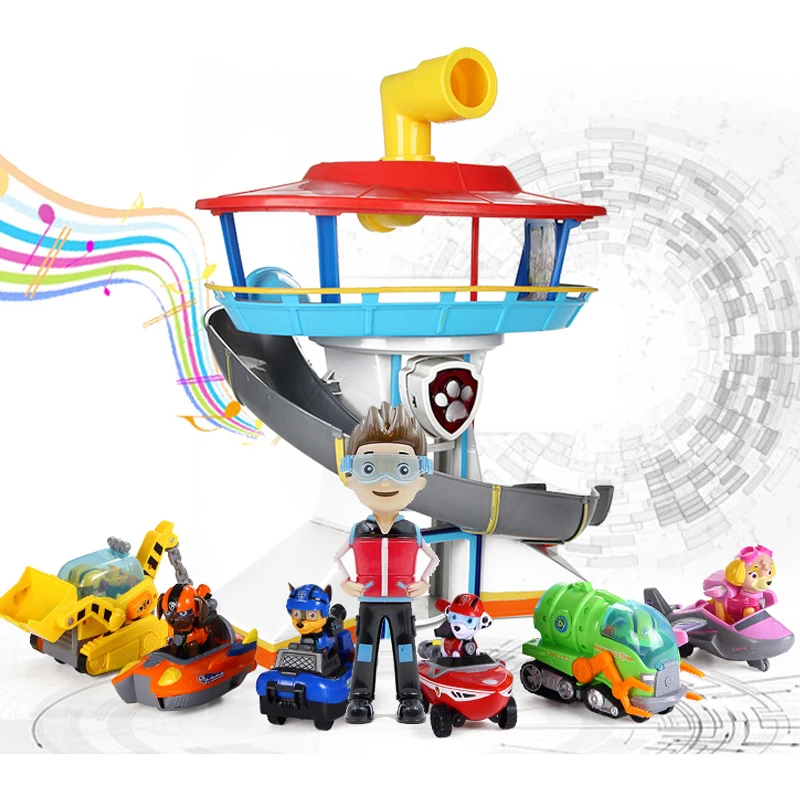 

Paw Patrol set toys Juguetes Playset Observatory Toys Patrulla Canina Toy With sound Action Figures kids Toys Gifts christmas